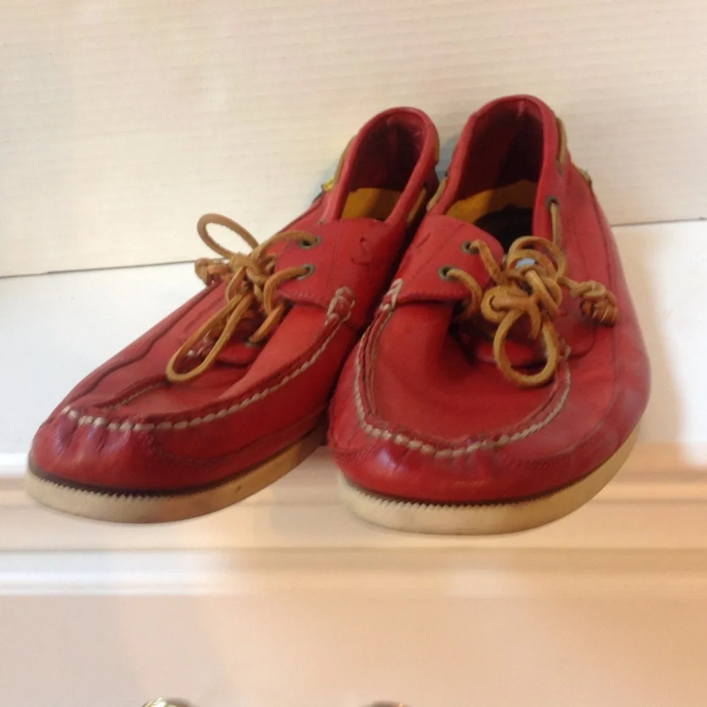 Vintage Ralph Lauren Polo Red Shoes Boat Yellow